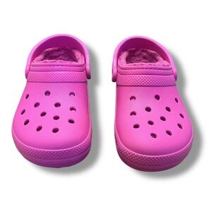 Crocs Pink Lined Clogs Women 8